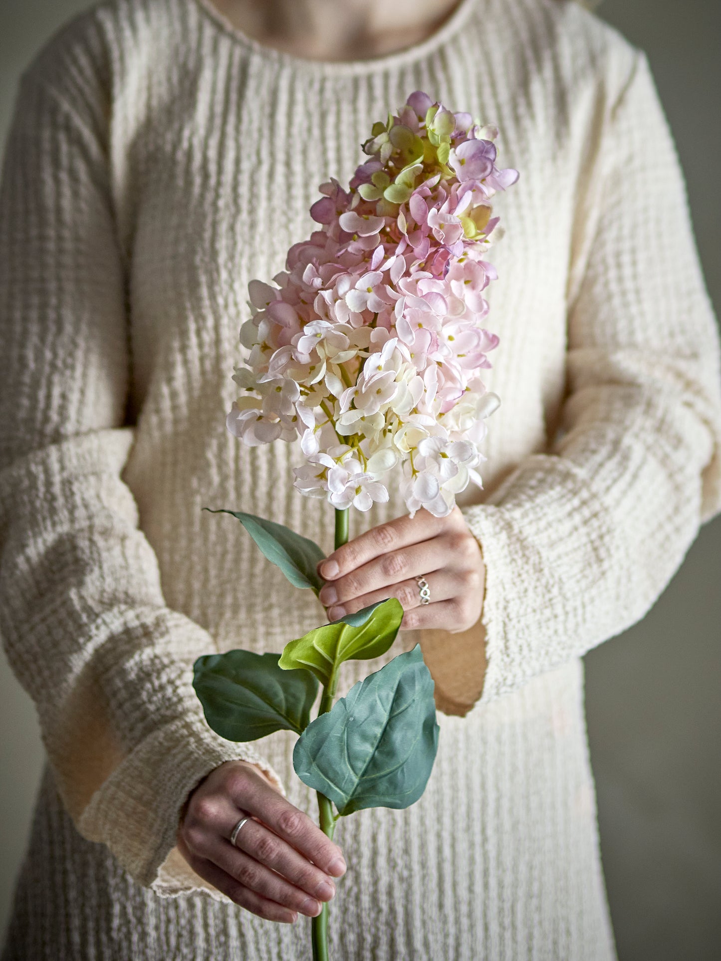 Hydrangea Stilk, Rosa, Kunstige Blomster