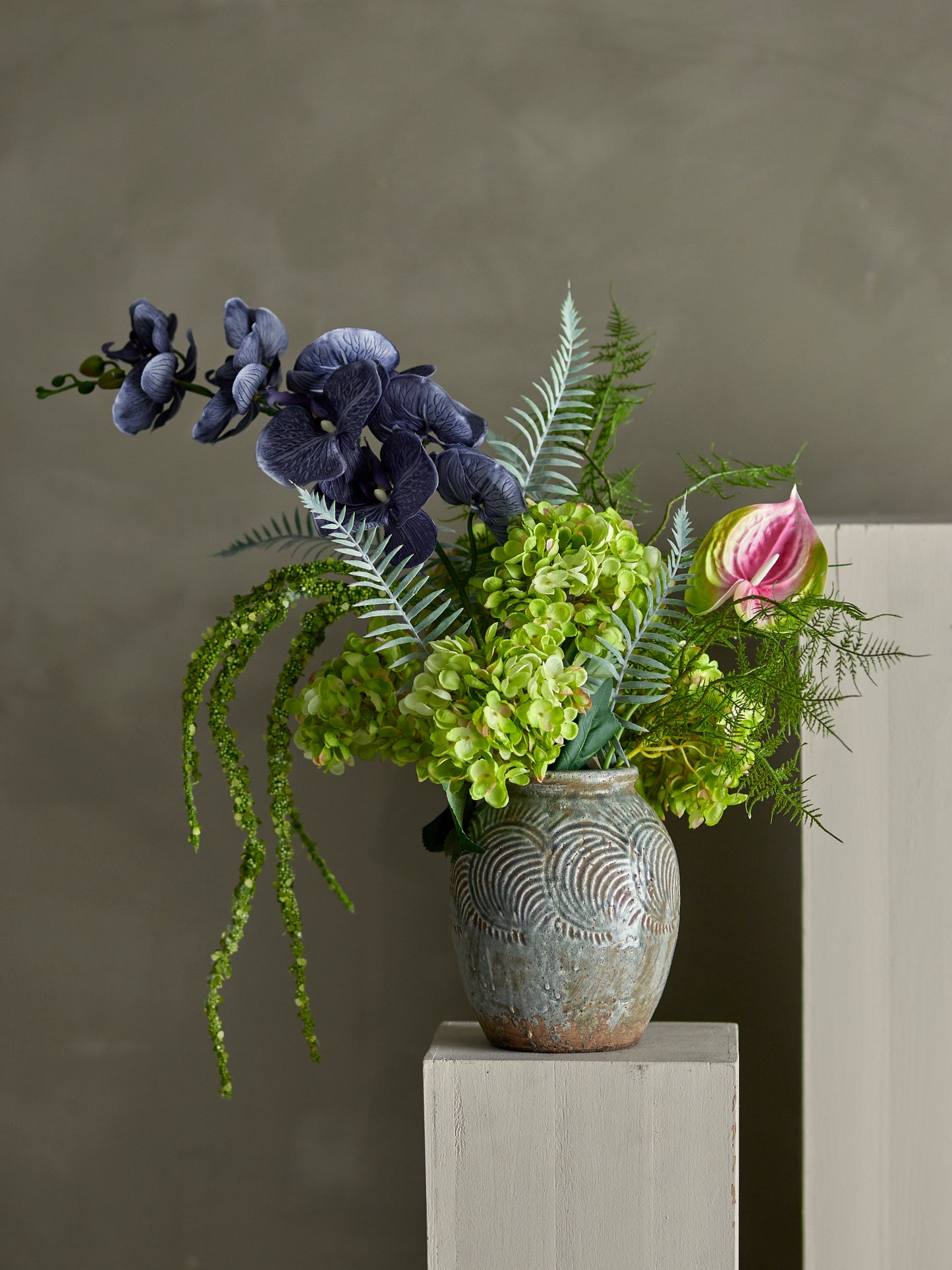 Poetry Buket, Grøn, Kunstige Blomster